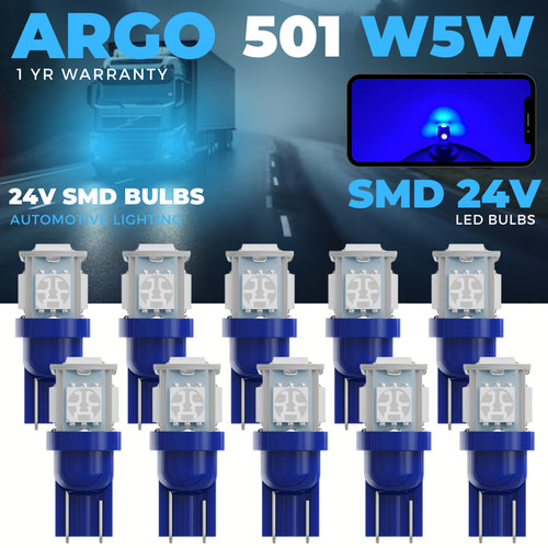 24v 501 led blue side - led, light