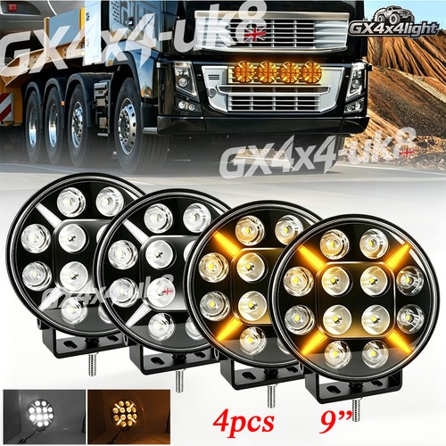 24v round spot led - 4x, 9"