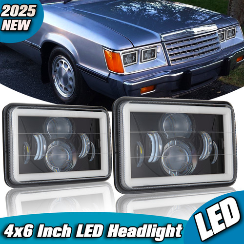Pair led headlight drl - 4"x6",