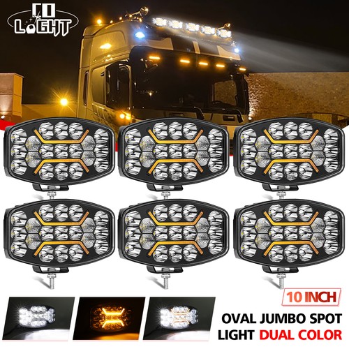 6pcs jumbo oval led work - work, spot