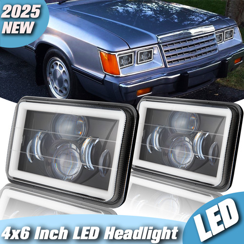 Pair led headlight drl - 4"x6",