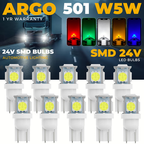 24v 501 white led t10 - 24v,